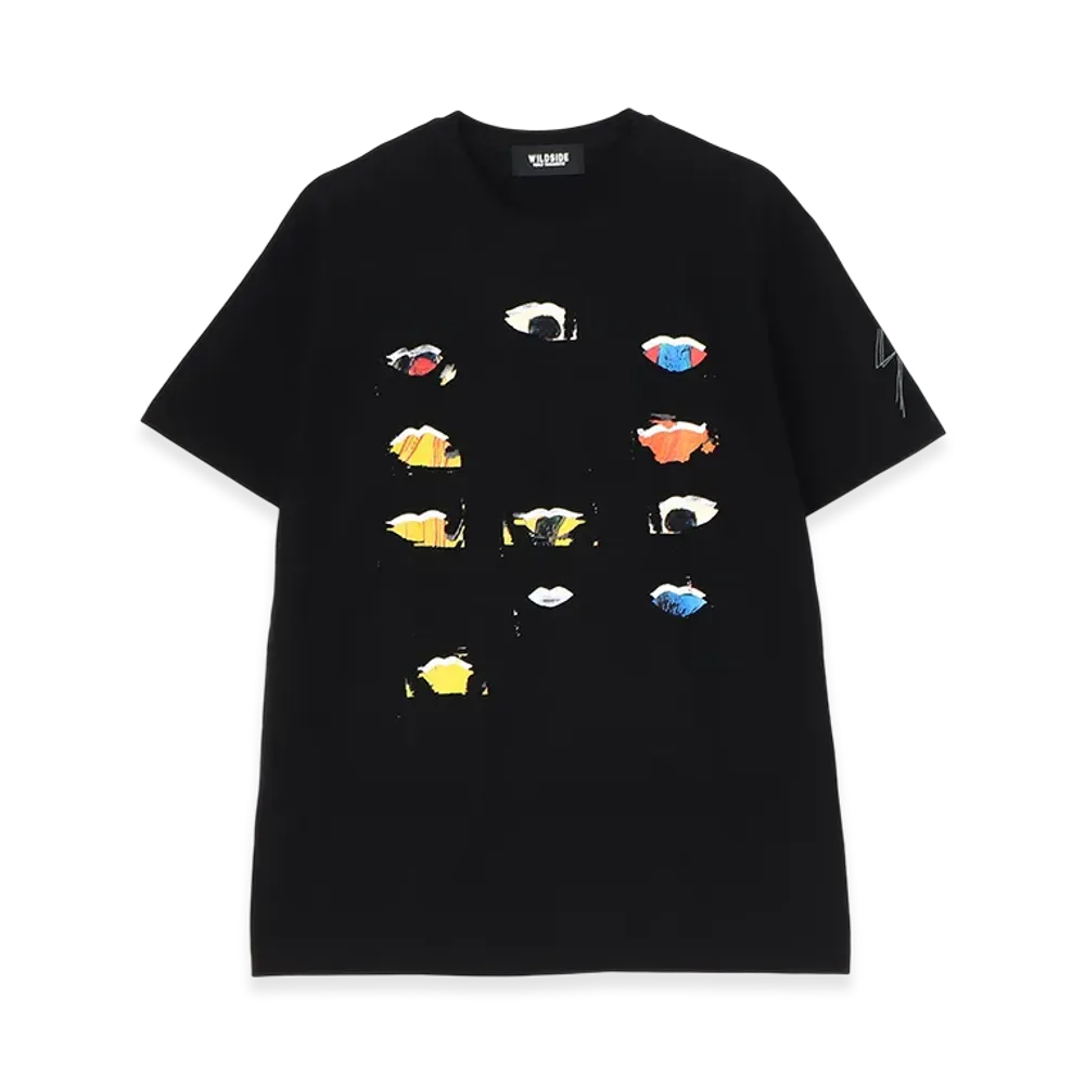 WILDSIDE YOHJI YAMAMOTO Multi Lip T-shirt "Black"