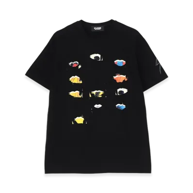 WILDSIDE YOHJI YAMAMOTO Multi Lip T-shirt "Black"