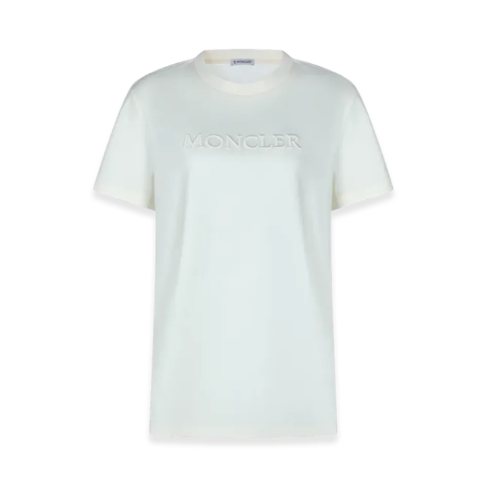 MONCLER Women's Logo Embroidery T-Shirt "White"