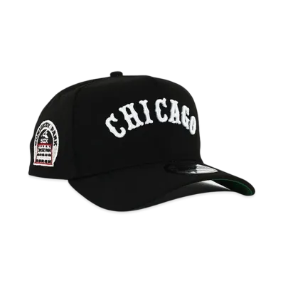 NEW ERA 9Forty Chicago White Sox MLB Comiskey Park Kelly Green Bottom A-Frame Snapback Cap "Black"