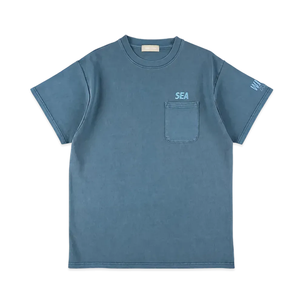 WIND AND SEA Pigment Pocket Tee "Blue"