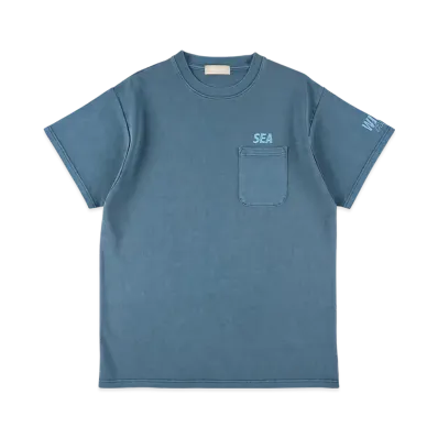 WIND AND SEA Pigment Pocket Tee "Blue"