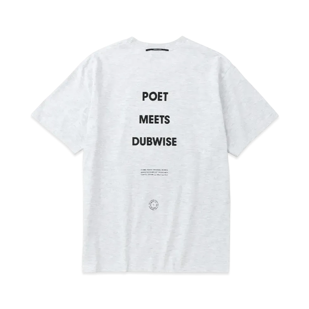 POET MEETS DUBWISE PMD Logo Heavy Weight Drop Shoulder T-Shirt "Ash Grey"