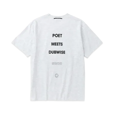 POET MEETS DUBWISE PMD Logo Heavy Weight Drop Shoulder T-Shirt "Ash Grey"