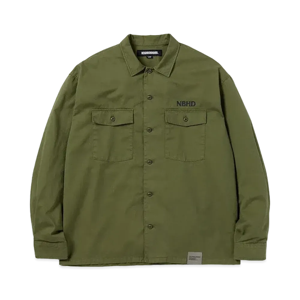 NEIGHBORHOOD 24SS BDU Shirt LS "Olive Drag"