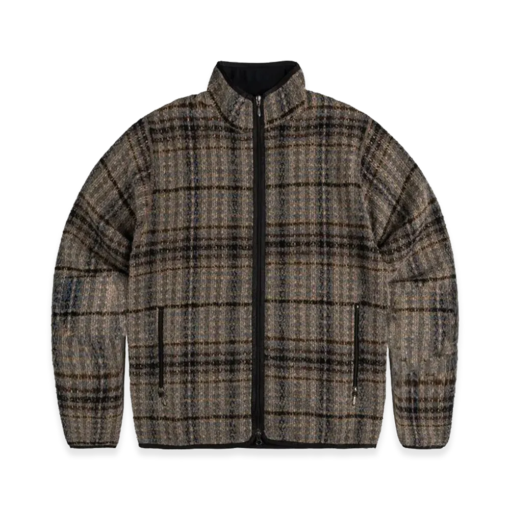 NEEDLES W.U. Piping Plaid Tweed Jacket "Brown"
