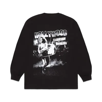 WACKO MARIA Hollywood Chainsaw Hookers / Long Sleeve T-Shirt "Black"