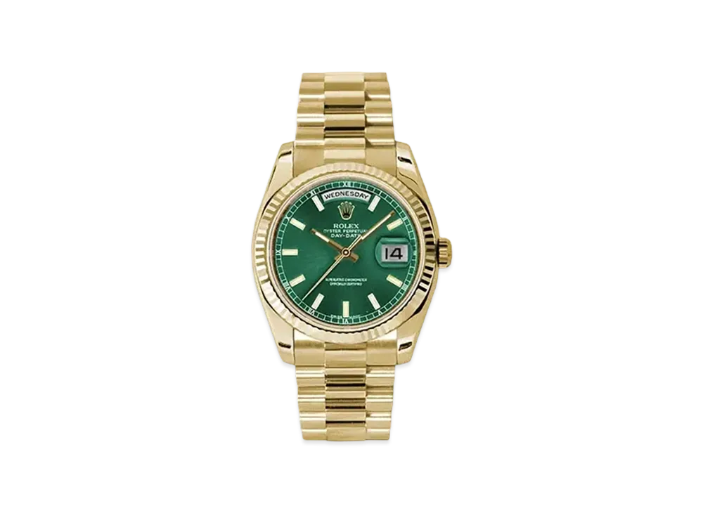 ROLEX Day-Date 36 Green Dial 128238