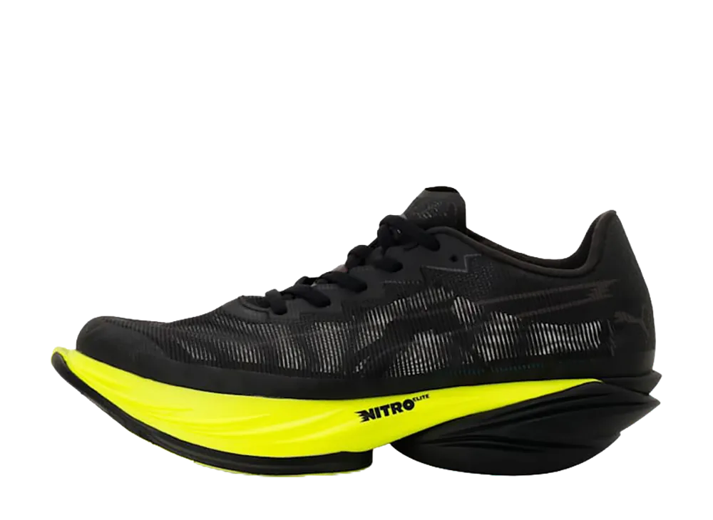 Aston Martin Aramco F1 Team × Puma Fast-R Nitro Elite 3 "PUMA Black/Lime Shimmer/Green Lux"