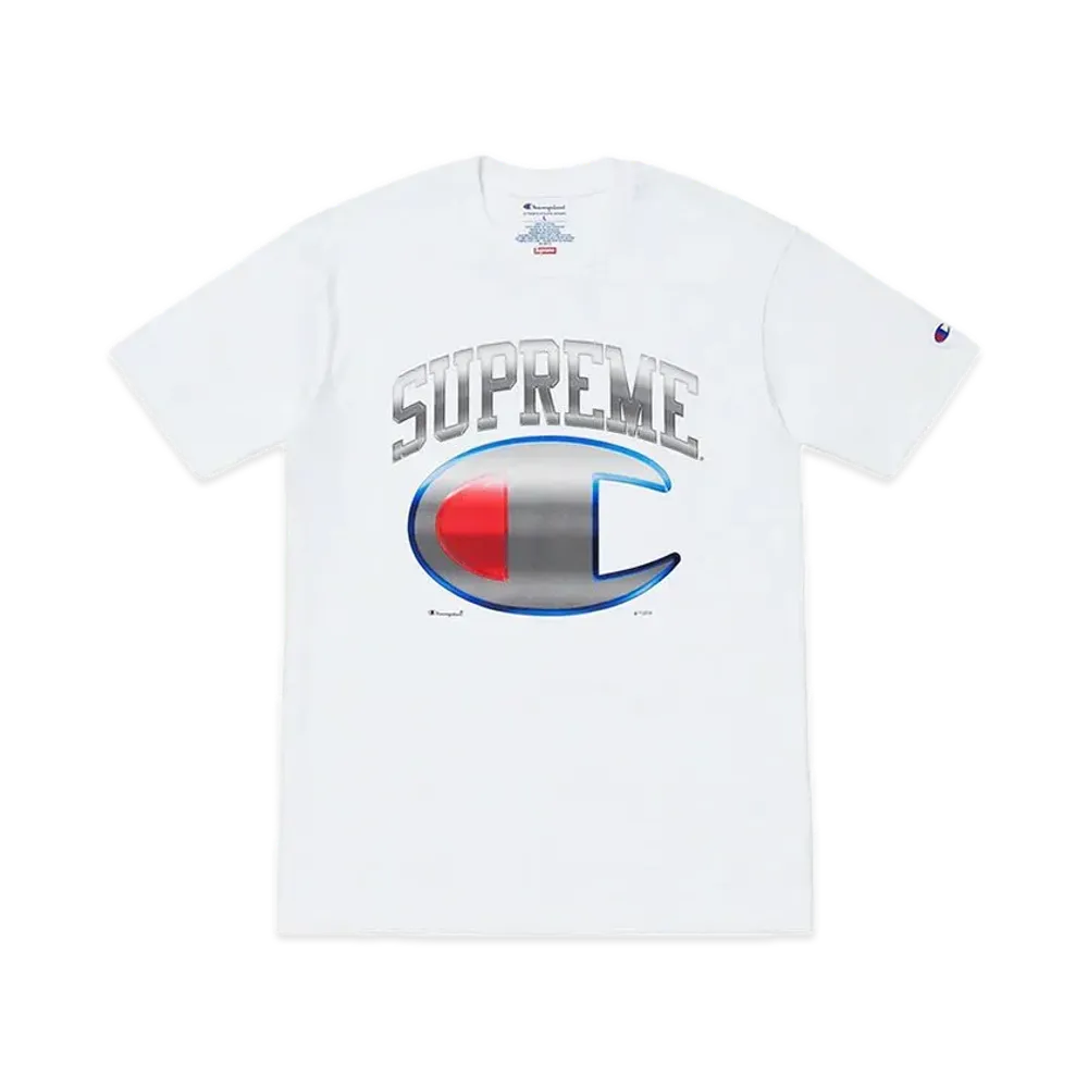 シュプリーム x チャンピオン クローム S/S トップ "ホワイト"