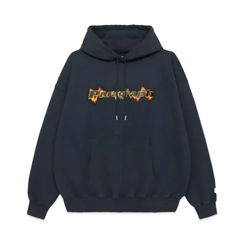 Paragraph Flame Graphic Hoodie "Navy"