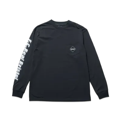 F.C.Real Bristol Blurred Logo L/S Team Pocket Tee "Black"