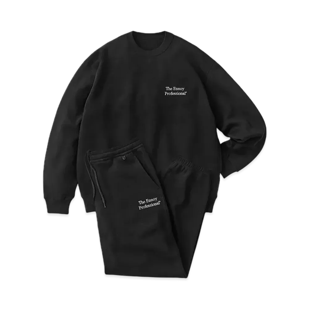 ENNOY Professional Crew Sweat Set Up "Black/White" 25SS
