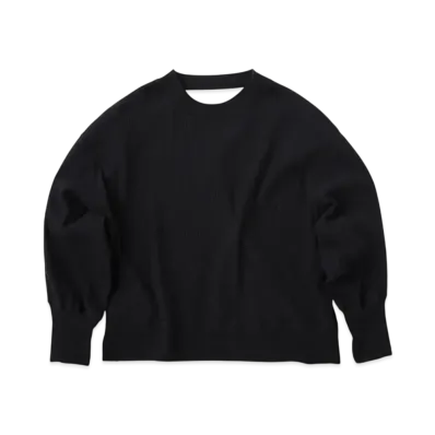 KURO Military Rib Oversized Opened Back L/S Tee "Black"