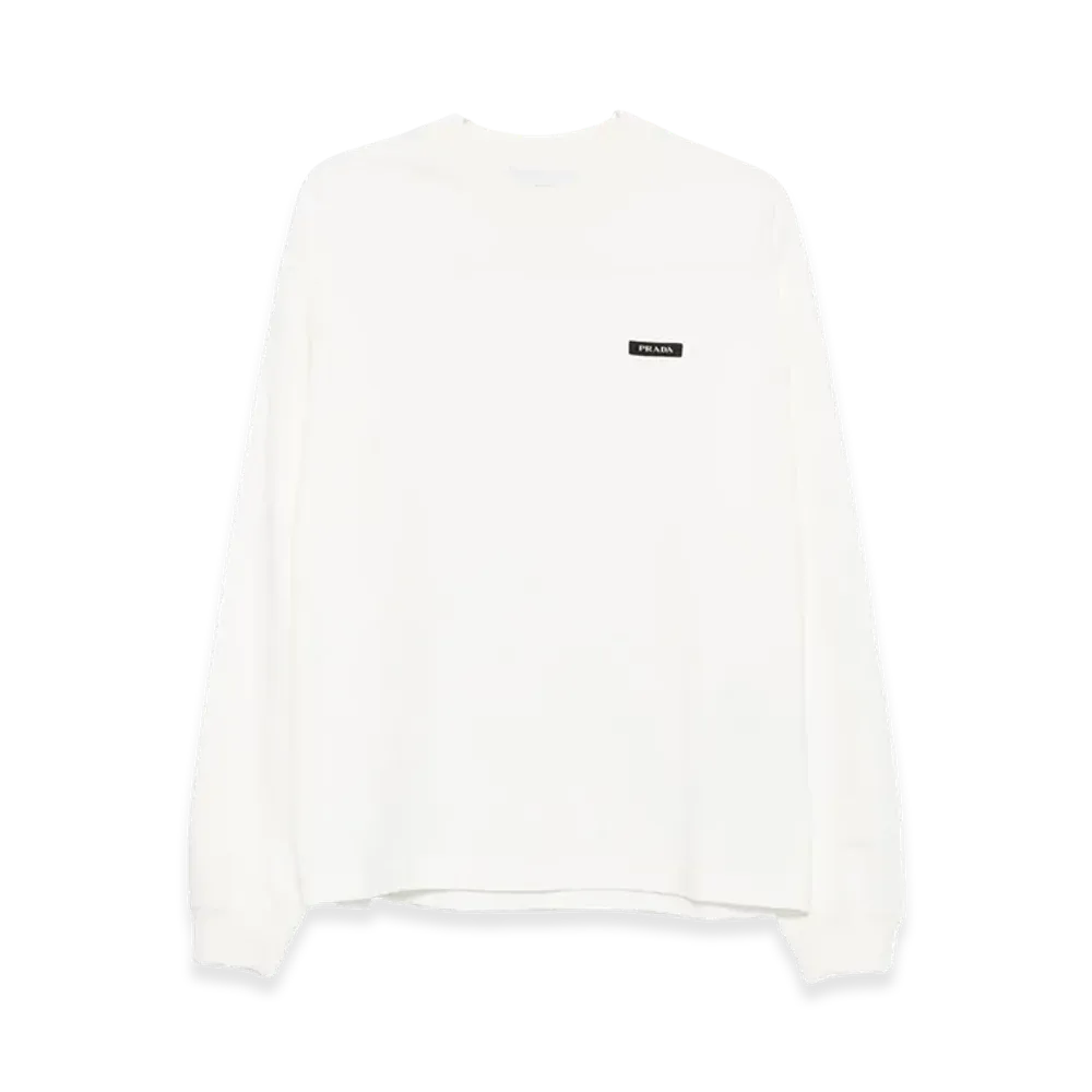 PRADA Cotton Sweatshirt "White"
