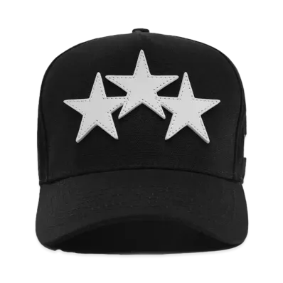 AMIRI Three Star Staggered AMIRI Full Canvas Hat "Black/White"