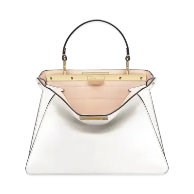 FENDI Peekaboo Iseeu Medium Leather Bag "White"