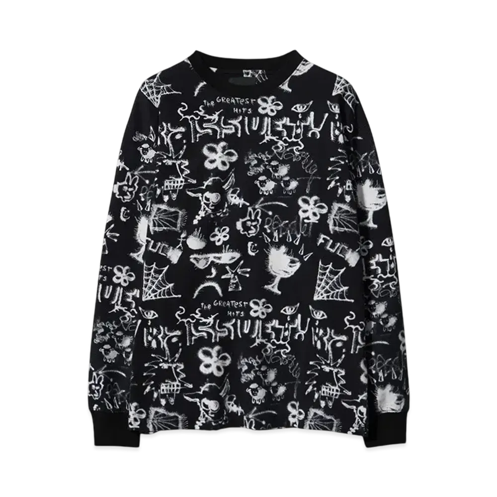 RASSVET MEN THOUGHTS LS KNIT "BLACK"