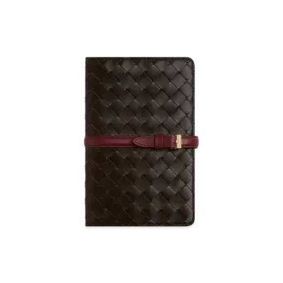 Bottega Veneta Intrecciato Notebook Cover "Fondente/Bordeaux"