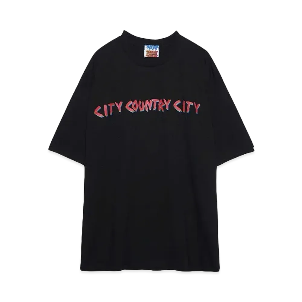 CITY COUNTRY CITY Cotton T-shirt_City Country City "BLACK"