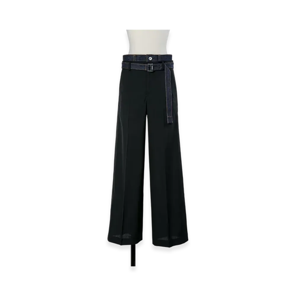 sacai Suiting x Denim Pants "Black/Indigo"