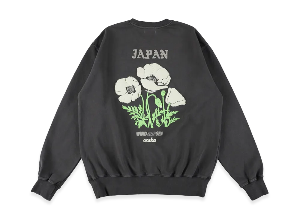 WIND AND SEA Flower Osaka S/S Creneck Sweat "Black"