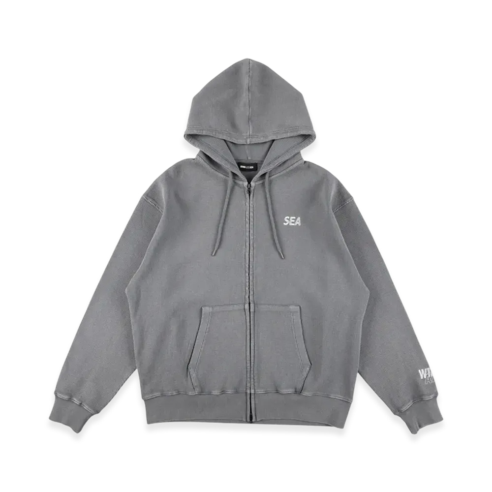 WIND AND SEA Heavy Waffle Zip Sweatshirt "Gray"