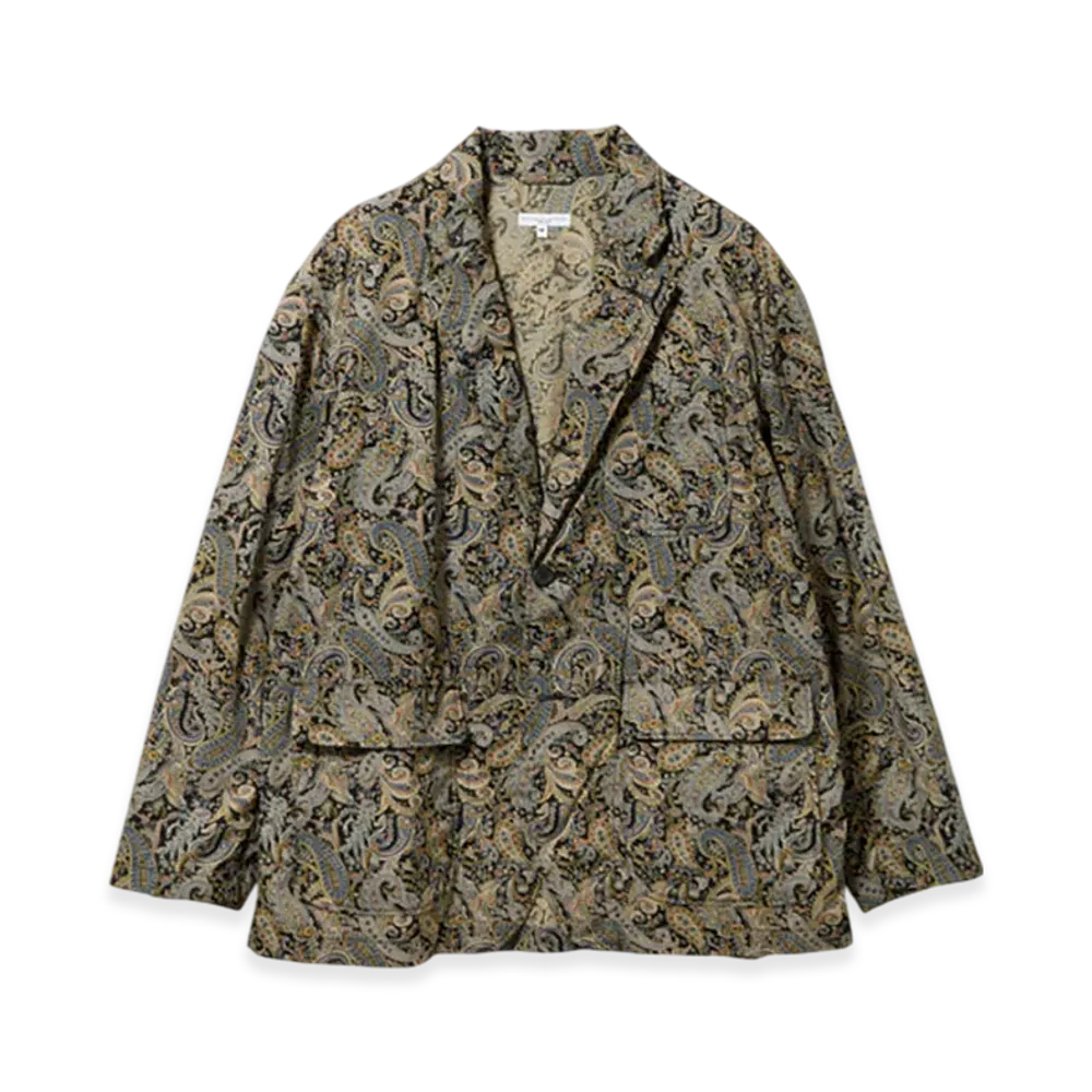 ENGINEERED GARMENTS Loiter Jacket - Cotton Paisley Print "Green"