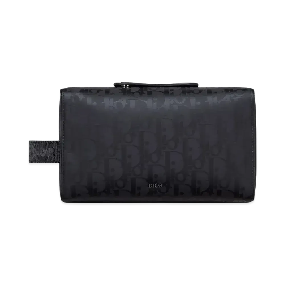 Dior Lingot Toiletry Case Dior Oblique Mirage Technical Fabric "Black"