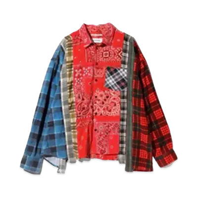 Needles x MIYAGIHIDETAKA 7 Cuts Wide Shirt - Flannel + Bandana "Type 2"