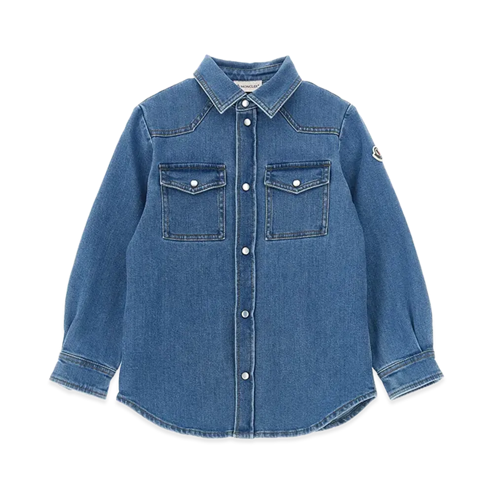 MONCLER Kids Denim Shirt "Blue"