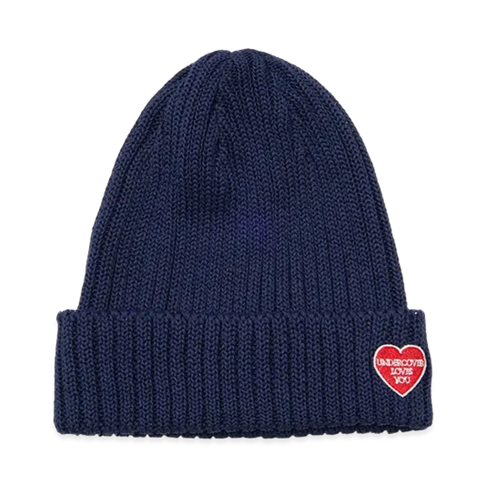 UNDERCOVER Linen Polyester Knit Cap "Navy"