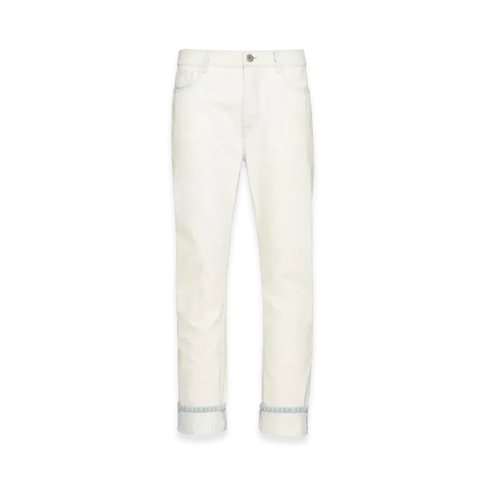 PRADA Five Pocket Denim Trousers "Off White"
