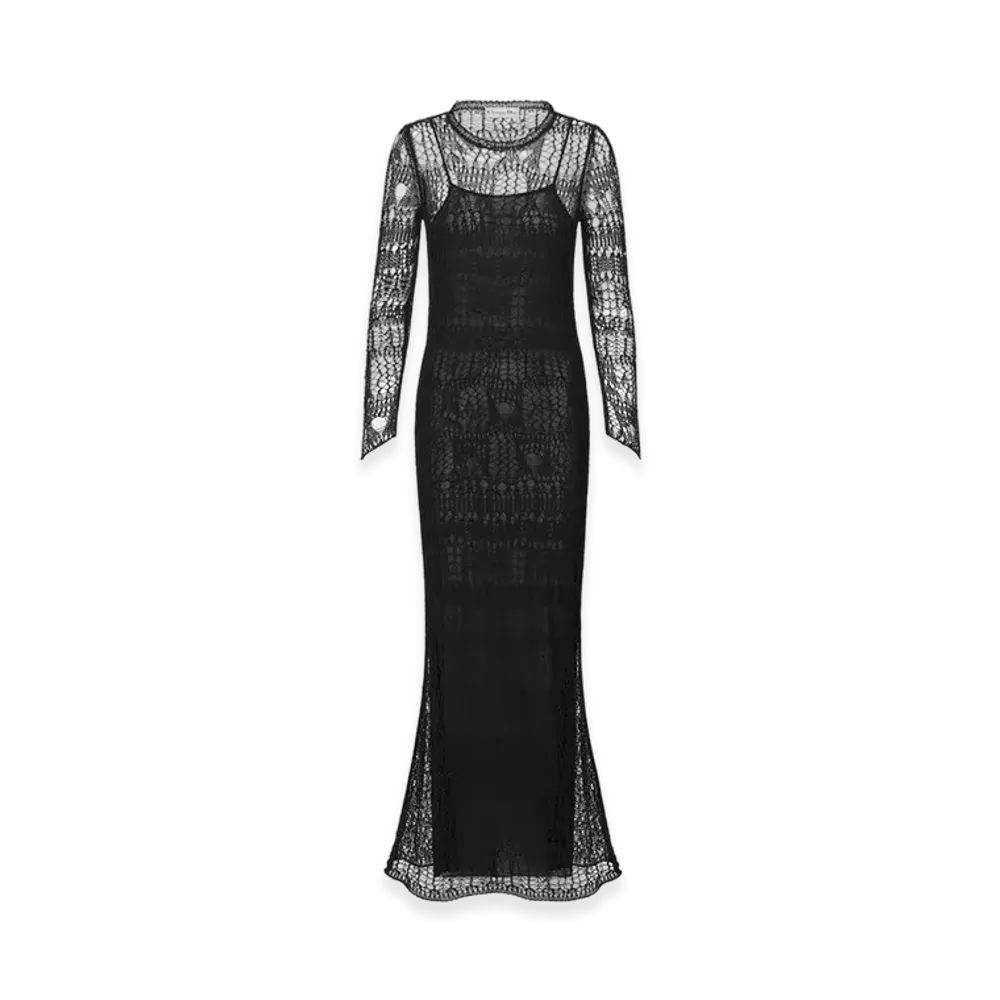 Dior Women's Long Dress Lace "Black"