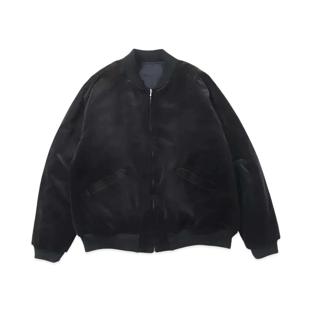 A.PRESSE Vintage US NAVY Souvenir Velour Jacket "Black"