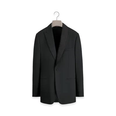 Dior Oblique Virgin Wool Twill Asymmetric Jacket "Black"
