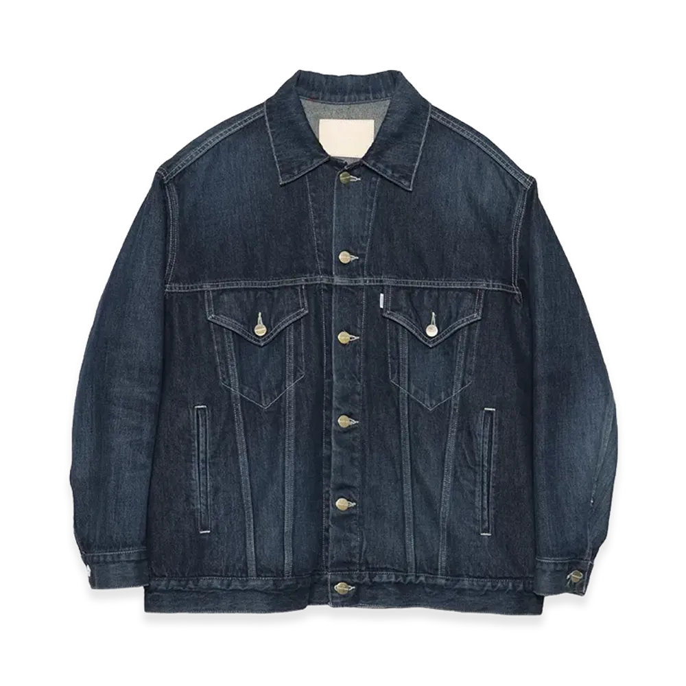 Graphpaper Selvage Denim Trucker Jacket Dark Fade "Indigo"