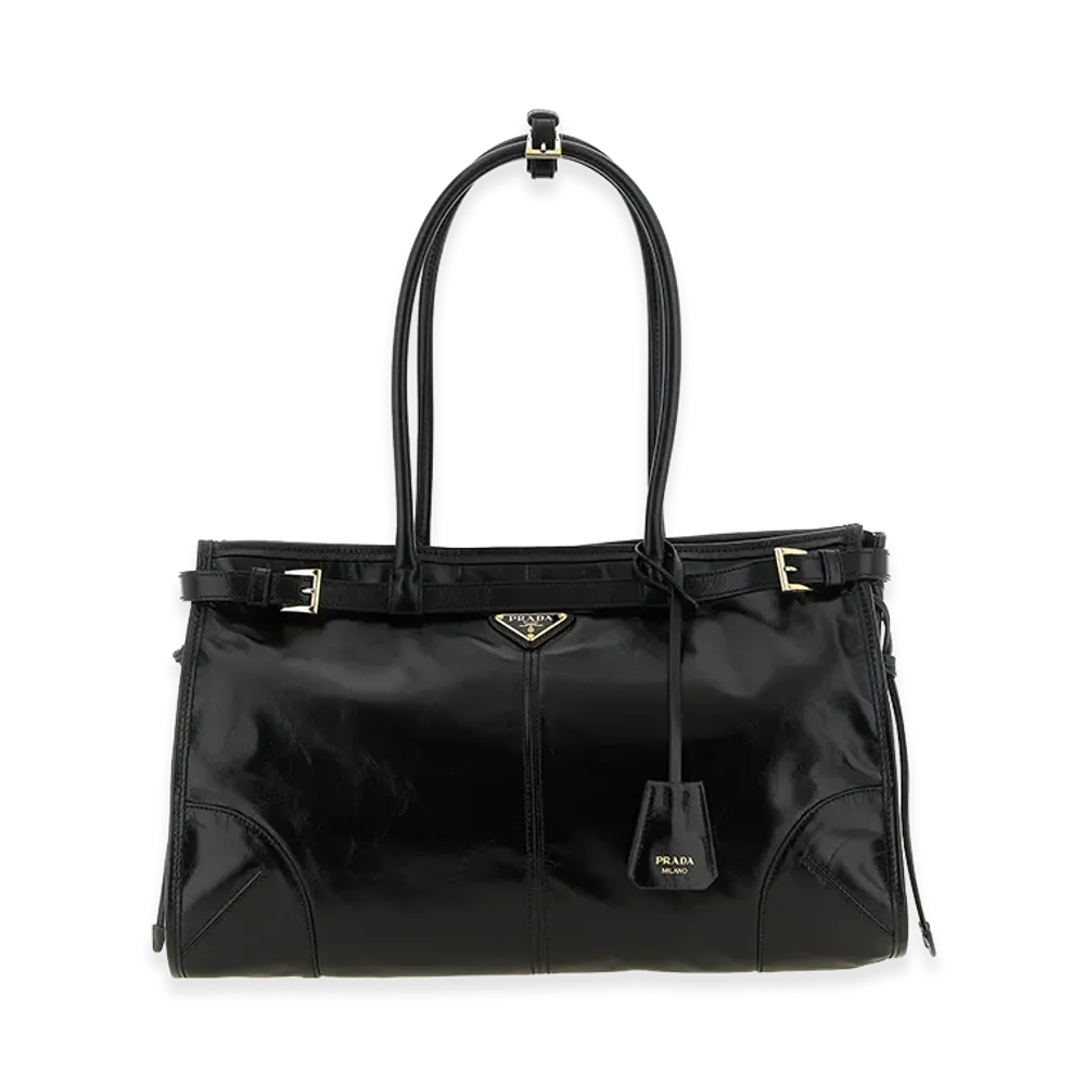PRADA Women's Bonnie Large Handbag "Black"