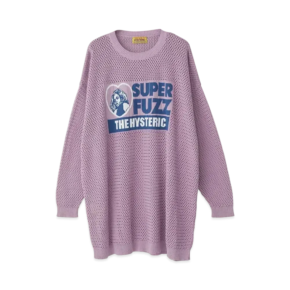 HYSTERIC GLAMOUR Super Fuzz Jacquard Mesh Dress "Purple"