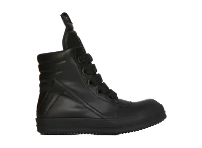 Rick Owens SS26 Jumbolace Geobasket Full Grain Cow Leather "Black"