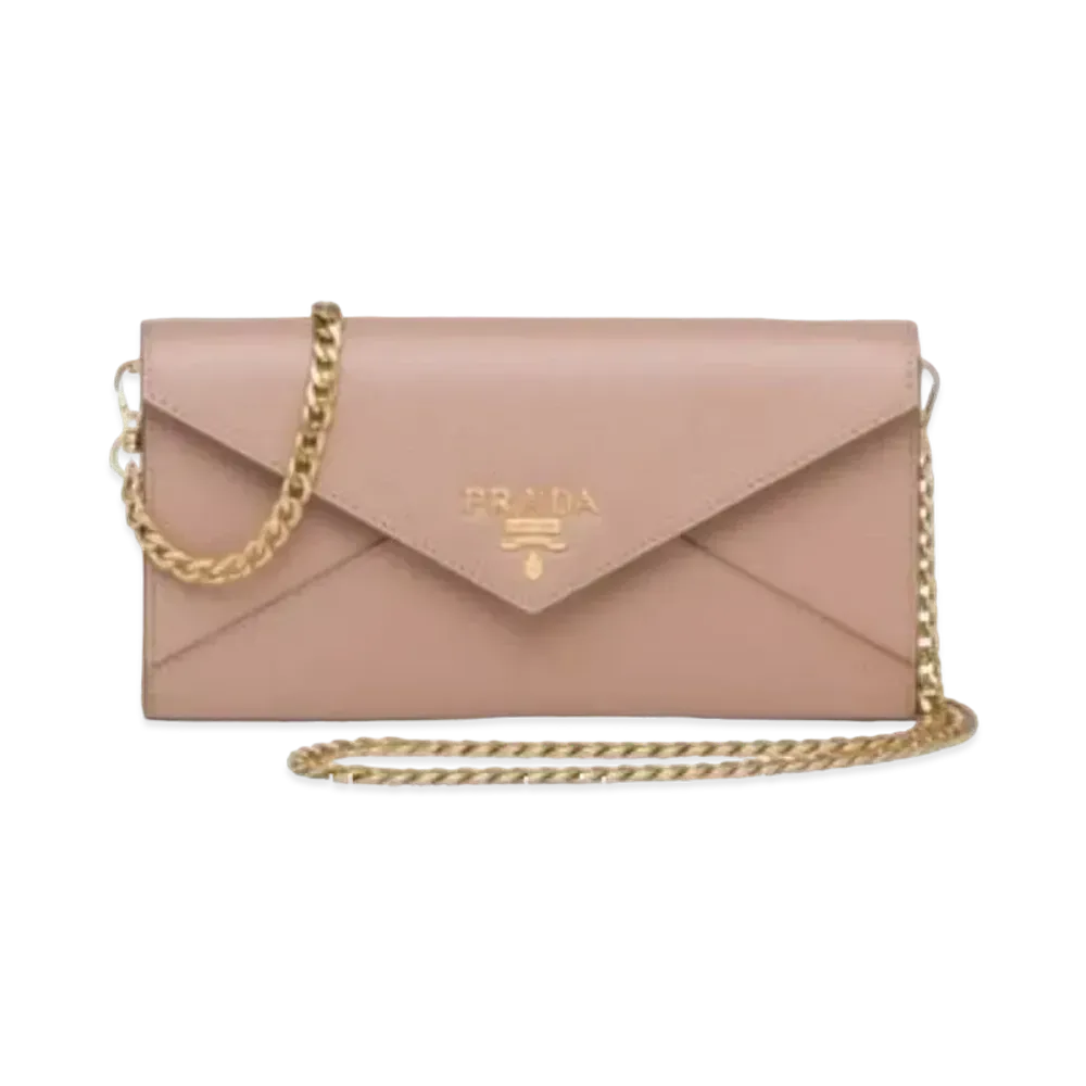 PRADA Saffiano Leather Mini Bag "Pink Beige"