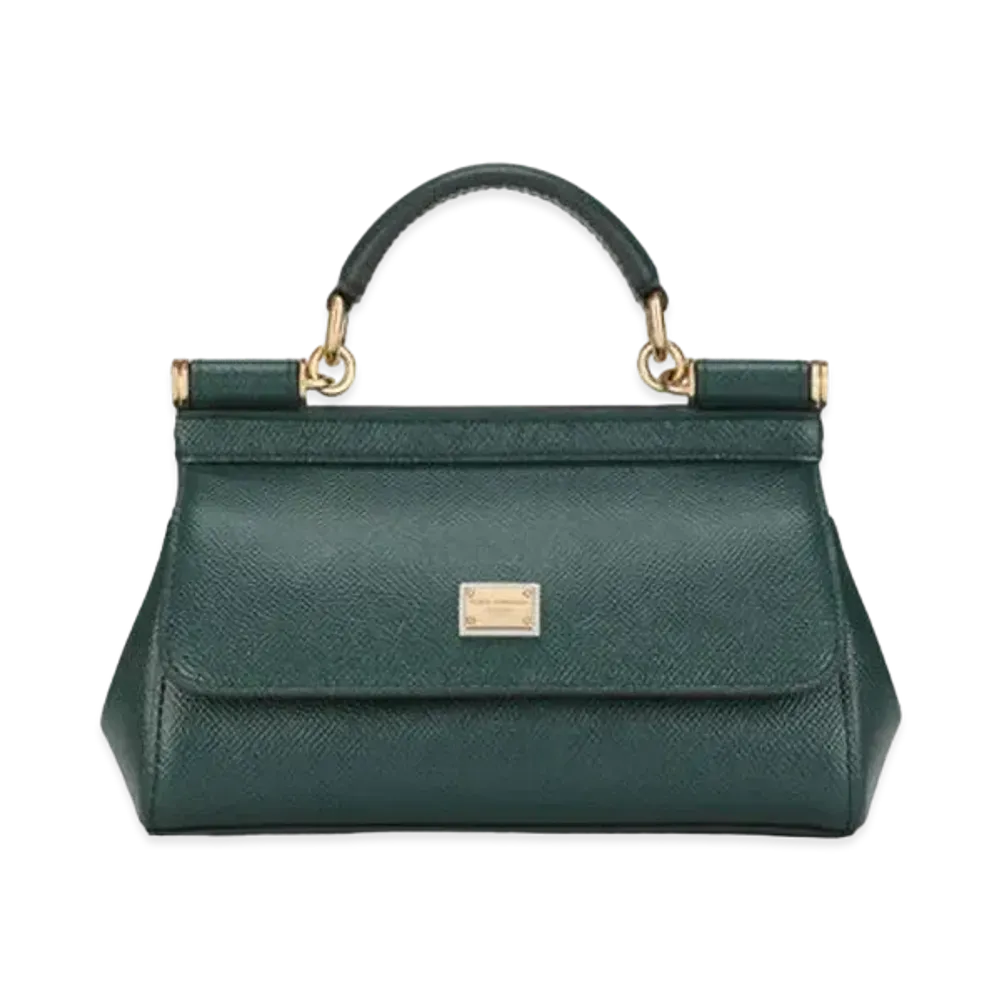 Dolce&Gabbana Sicily Bag Small Dauphine Calfskin "Green"