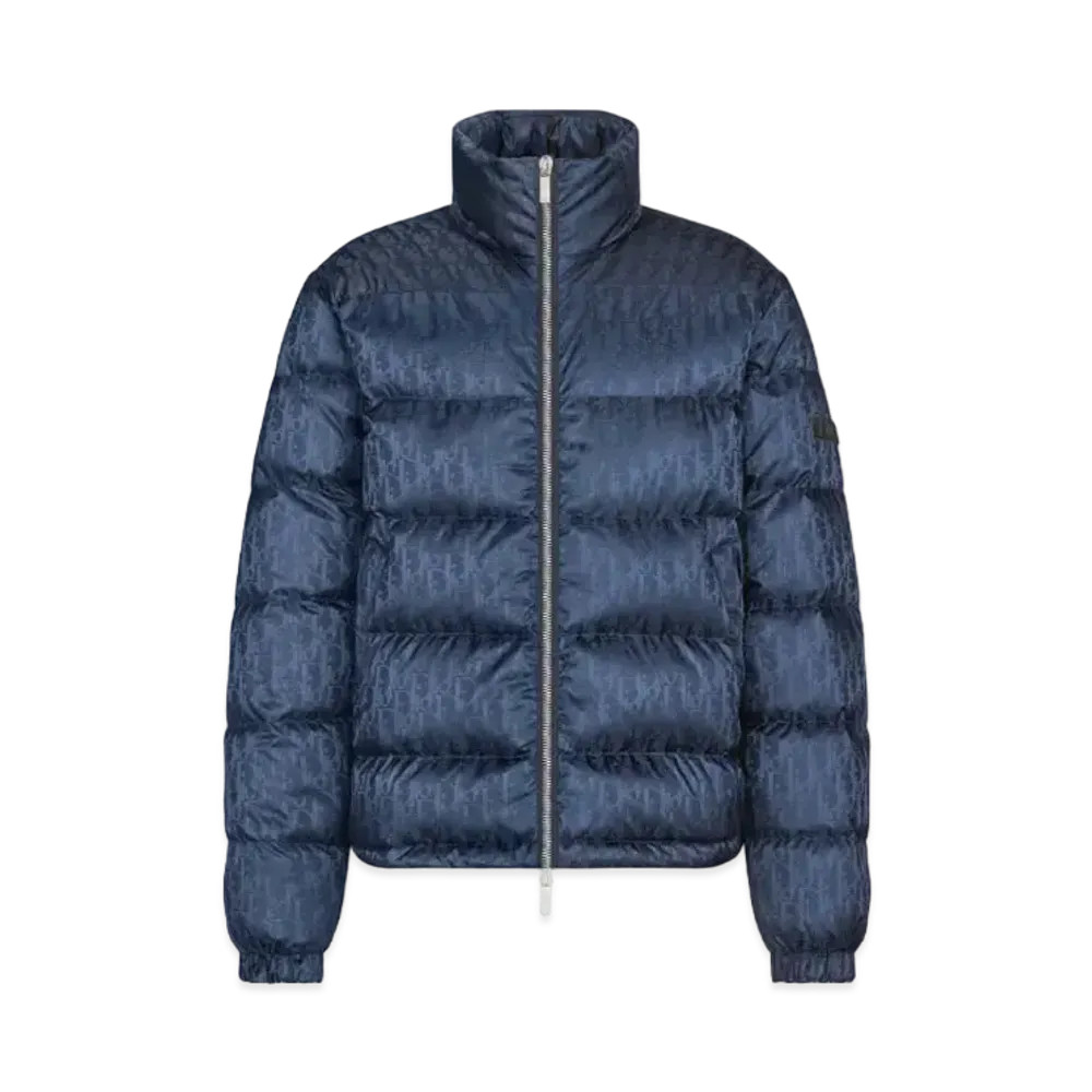 Dior Dior Essentials Dior Oblique Down Jacket Technical Jacquard "Navy Blue"