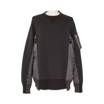 sacai Sponge Sweat x MA-1 Pullover "C/Gray"