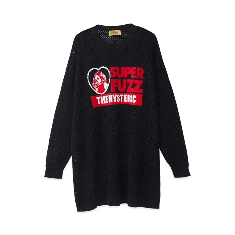 HYSTERIC GLAMOUR Super Fuzz Jacquard Mesh Dress "Black"