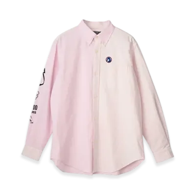 HYSTERIC GLAMOUR Bad Ass Whisky Button Down Shirt "Pink"