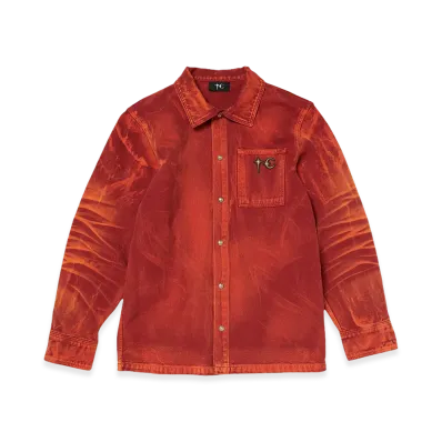 THUG CLUB TC Two Tone Washed Shirt "Red"