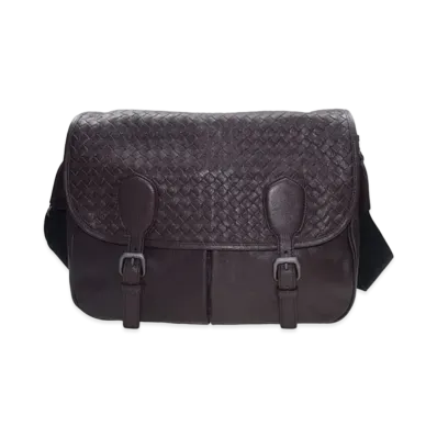 Bottega Veneta Lambskin Crossbody Bag "Brown"
