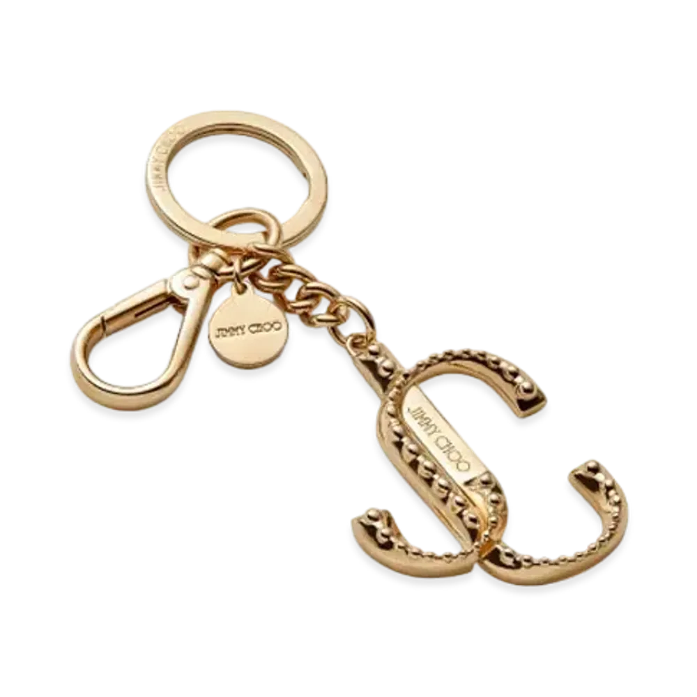 Jimmy Choo Fairie Shiny Gold Metal Key Ring "Gold"