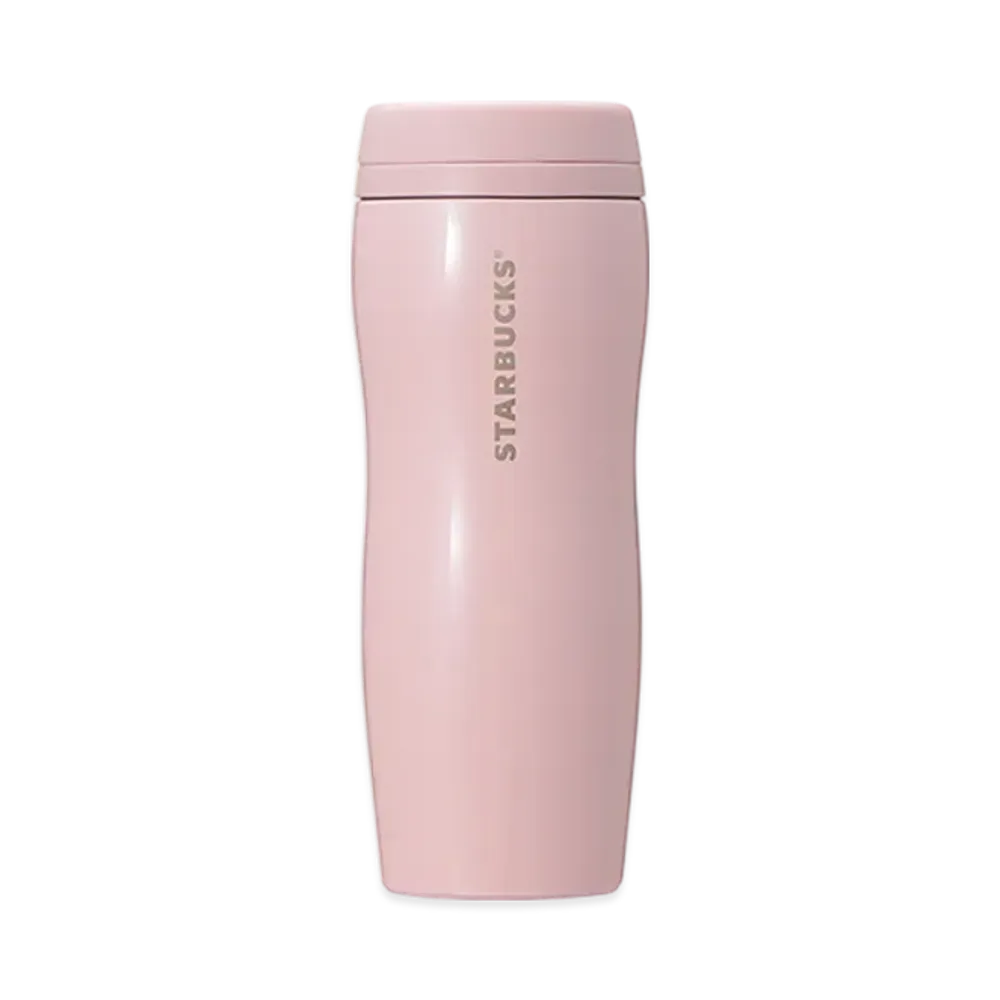 STARBUCKS Curved Recycled Stainless Bottle 355ml "Pearl Pink"